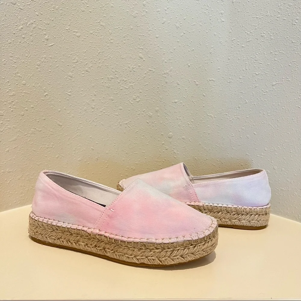 Anthropologie Splendid Laney Women’s Pastel Tie Dye Espadrille Size 8.5 NWT